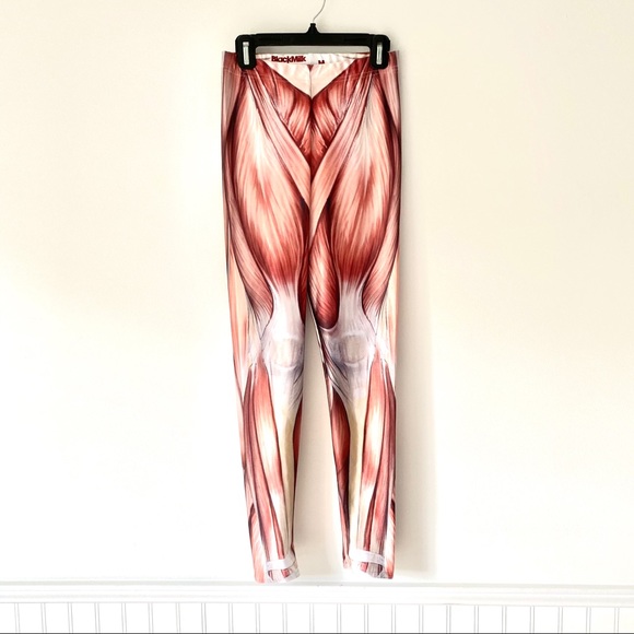 Blackmilk Pants - Blackmilk Muscle Human Body Leggings medium